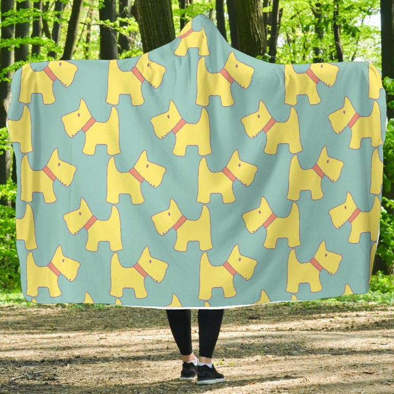 Pattern Print Westie Dog Hooded Blanket Cloak Blanket