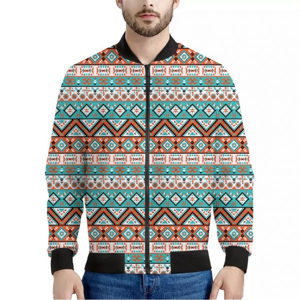 Pendleton Navajo Geometric Pattern Print Bomber Jacket