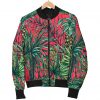 Pineapple Leaves Hawaii Pattern Print Bomber Jacket