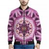 Pink Kaleidoscope Print Bomber Jacket