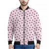 Pink Ladybug Pattern Print Bomber Jacket