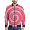Pink Swirl Lollipop Print Bomber Jacket