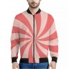 Pink Swirl Print Bomber Jacket