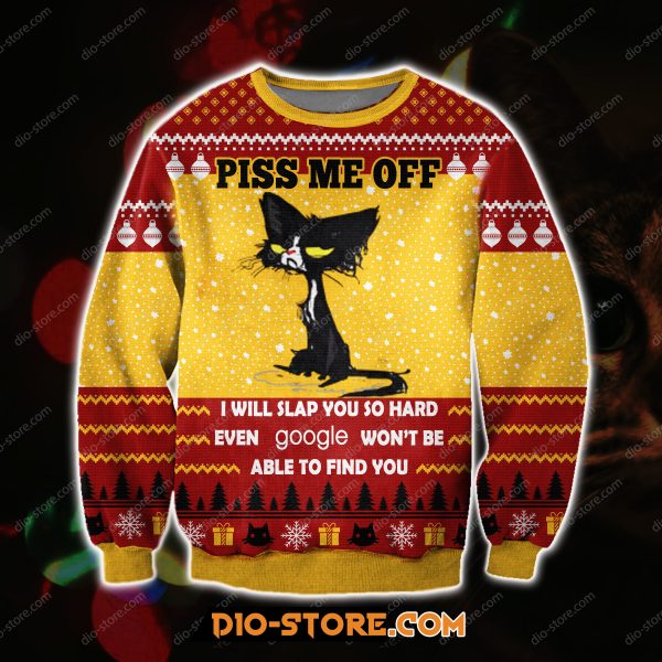 Piss Me Off 3D Print Ugly Christmas Sweatshirt