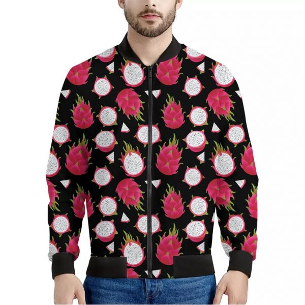 Pitaya Pattern Print Bomber Jacket