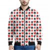 Playing Card Symbols Pattern Print Bomber Jacket
