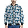 Polar Bear On Ice Pattern Print Bomber Jacket