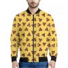 Poop Emoji Pattern Print Bomber Jacket