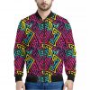 Psychedelic Funky Pattern Print Bomber Jacket