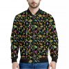 Psychedelic Mushroom Pattern Print Bomber Jacket
