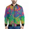Psychedelic Surface Print Bomber Jacket