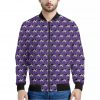 Purple Cow Pattern Print Bomber Jacket