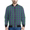 Purple Grape Pattern Print Bomber Jacket