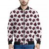 Purple Halloween Pumpkin Pattern Print Bomber Jacket