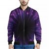 Purple Hyperspace Print Bomber Jacket