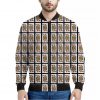 Queen Of Hearts Playing Card Pattern Print Bomber Jacket