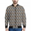 Queen Of Spades Playing Card Pattern Print Bomber Jacket