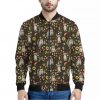 Raccoon And Floral Pattern Print Bomber Jacket