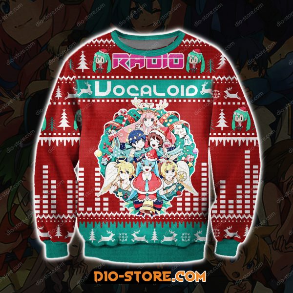 Radio Vocaloid 3D Print Ugly Christmas Sweatshirt