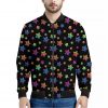 Rainbow Stars Pattern Print Bomber Jacket