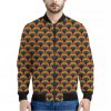 Rainbow Wave Pattern Print Bomber Jacket