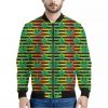 Rasta Striped Pattern Print Bomber Jacket