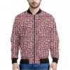 Red African Adinkra Tribe Symbols Bomber Jacket