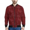 Red And Black African Ethnic Print Bomber Jacket