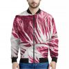 Red Cabbage Leaves Print Bomber Jacket