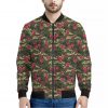 Red Rose Flower Camouflage Print Bomber Jacket