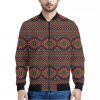 Retro Tribal Navajo Pattern Print Bomber Jacket