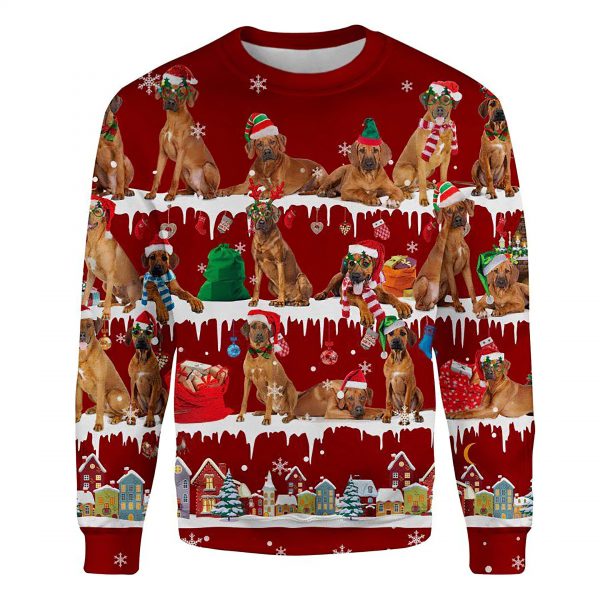 Rhodesian Ridgeback Snow Christmas Ugly Christmas Sweatshirt Animal Dog Cat Sweater Unisex