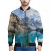 Rocky Mountain Print Bomber Jacket