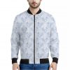Rooster Plaid Pattern Print Bomber Jacket