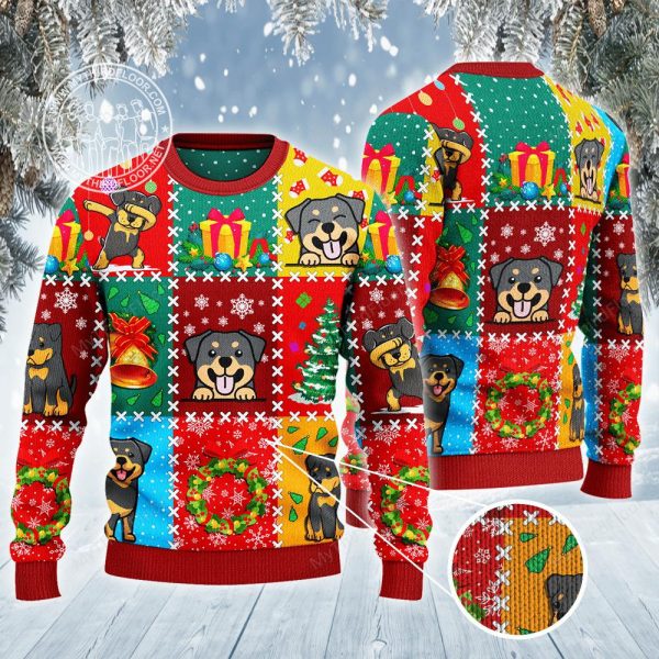 Rottweiler Dog Lovers Christmas Wishes All Over Print Sweatshirt