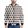 Rottweiler Face Pattern Print Bomber Jacket
