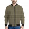 Sage Green Tattersall Pattern Print Bomber Jacket