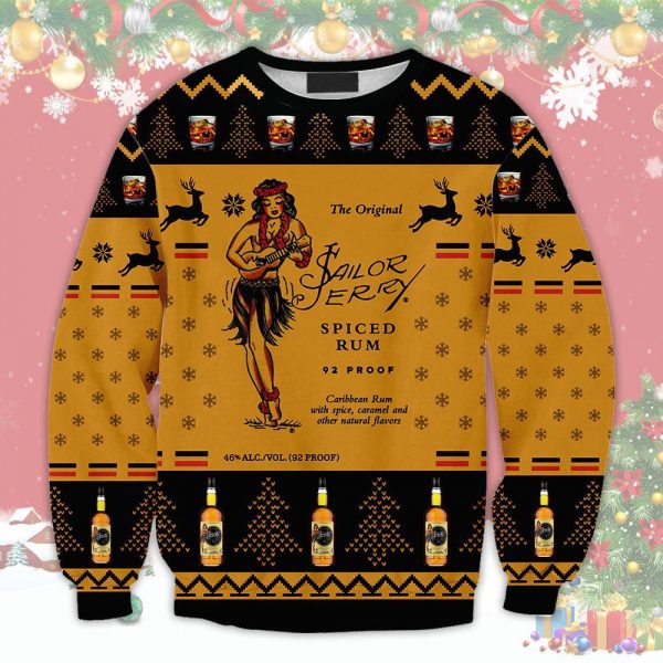 Sailor Jerry Spiced Rum Ugly Christmas Sweatshirt