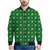Saint Patrick's Day Celebration Print Bomber Jacket