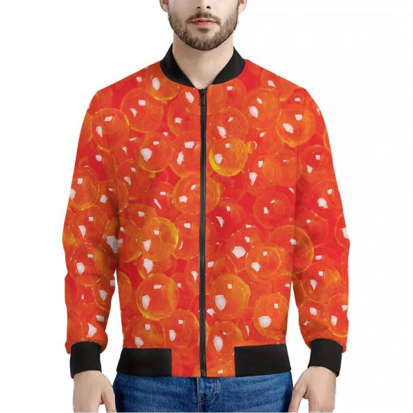 Salmon Roe Print Bomber Jacket