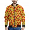 Santa Claus T-Rex Christmas Dino Print Bomber Jacket