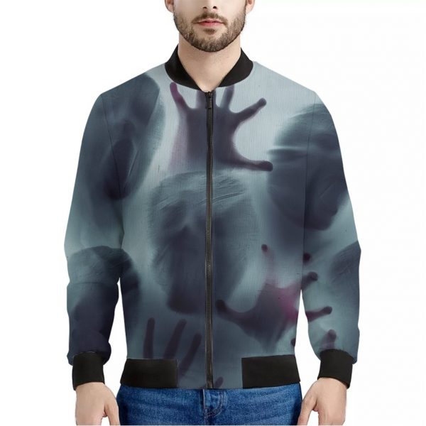 Screaming Horror Ghost 3D Print Bomber Jacket