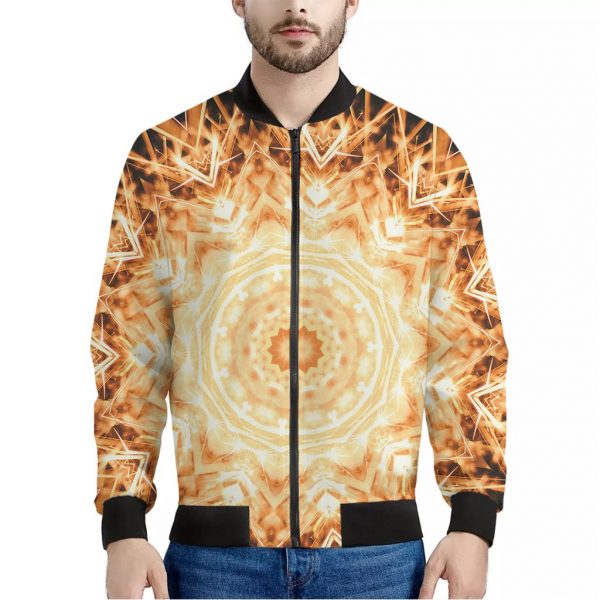 Shining Kaleidoscope Print Bomber Jacket