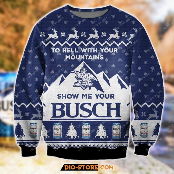Show Me Your Busch Knitting Pattern 3D All Over Print Ugly Christmas Sweatshirt