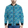 Ski And Snowboard Pattern Print Bomber Jacket