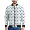 Smiley Shark Pattern Print Bomber Jacket