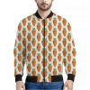Smiling Carrot Pattern Print Bomber Jacket