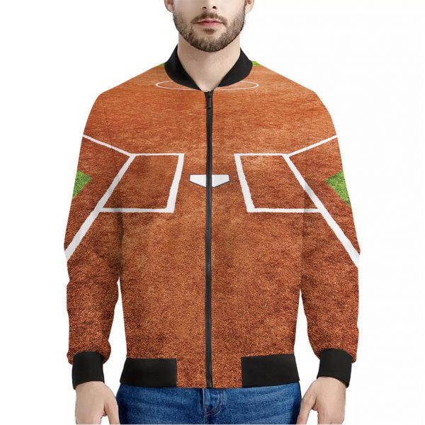 Softball Playing Field Print Bomber Jacket