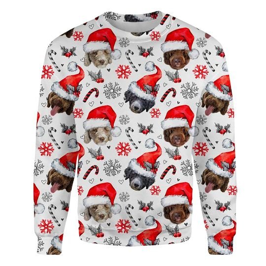 Spanish Water Dog Xmas Decor Ugly Christmas Sweatshirt Animal Dog Cat Sweater Unisex