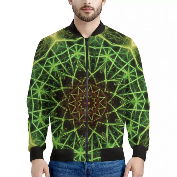 Sparkle Kaleidoscope Print Bomber Jacket